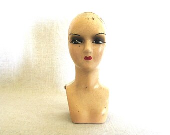 Female Mannequin Doll Head, Vintage Parts and Supplies Gift for Her