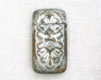 Vintage Match Safe Brass Vesta Victorian Period Antiques Hostess Housewarming Gift