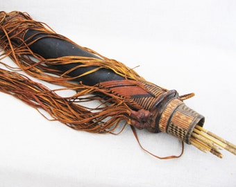 Vintage African Quiver and Arrows, Tribal Home Décor Rustic Cabin Masculine Man Cave Gift