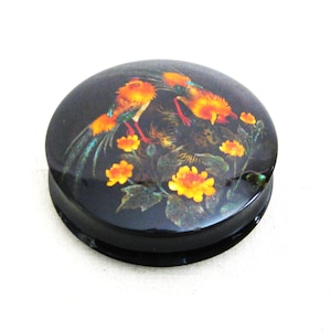 Japanese Black Lacquer Trinket Box, Asian Style Desk Storage and Vintage Vanity Organization Chinoiseries