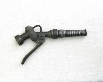 Mid-Century Garden Hose Nozzle, Atomic Age Modern Design, Brass Heavy Duty
