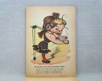 Penny Dreadful Vinegar Valentines Day Card 1800s, Charles Howard Exercise Nut  Humorous Mean Holiday Greeting