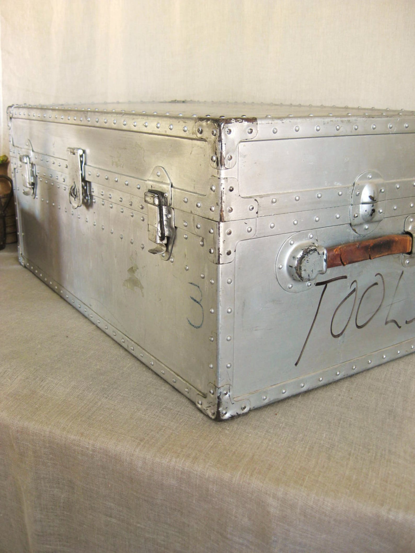ReservedSF Vintage Steel Military Trunk Classic Vintage Etsy