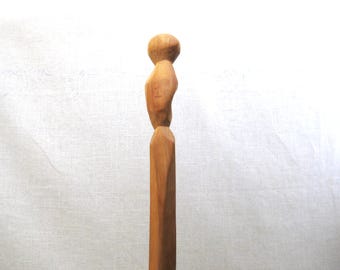 Alvin Jarrett Folk Art Cane, Hand Carved Walking Stick, Rockvale Tennessee
