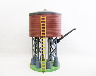 Vintage Train Set Water Tower, American Flyer Water Tank 596, Train Building, Architectural Toys