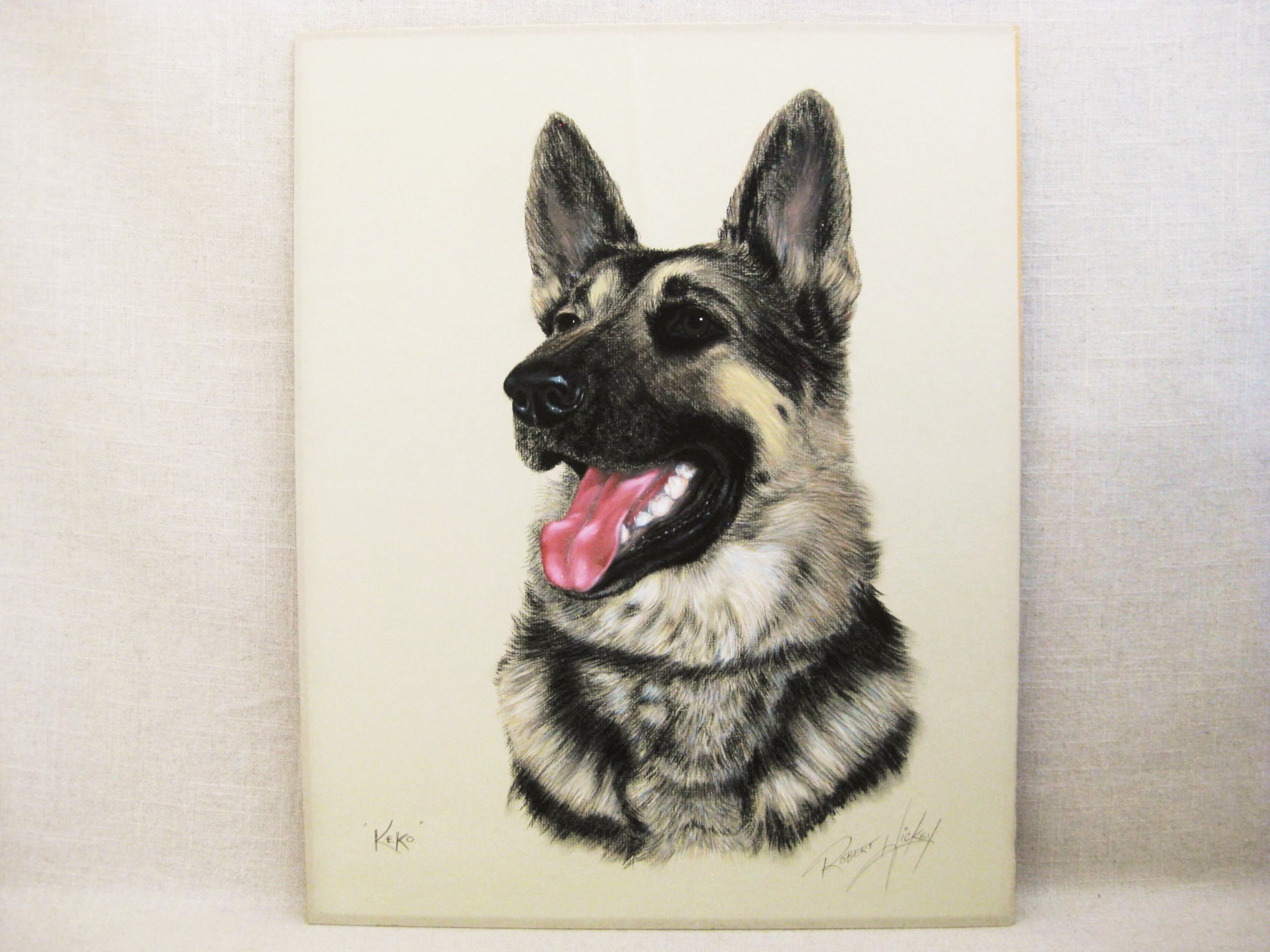 Vintage Robert Hickey Dog Portrait German Shepherd Original - Etsy Italia