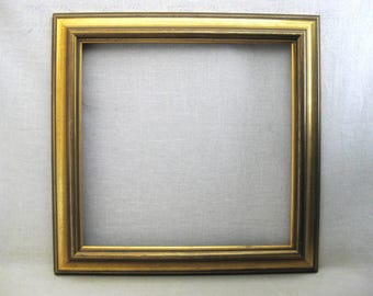 Large Square Gold Picture Frame, Vintage for Mirror or Painting 24 x 24 1/2 to fit 19 1/2 x 18 3/4