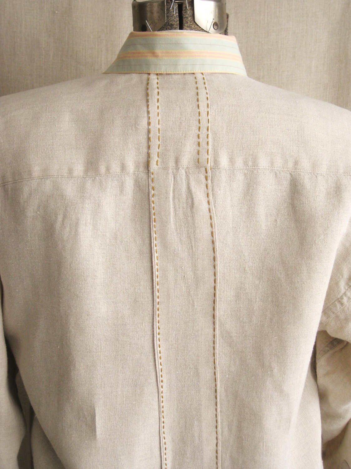 Mens Up-Cycled Linen Shirts, Large, Sustainable Eco Fashion, Mans ...