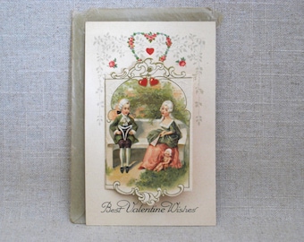 Vintage Valentines Day Postcard with Flip Front Germany 1900s Rare in Original Envelope Gift of Love