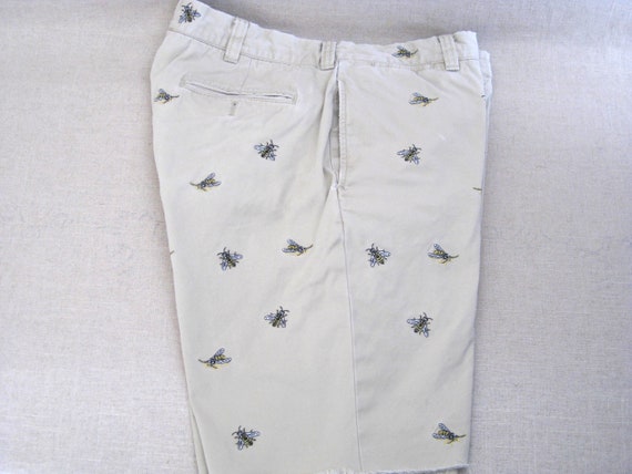 Vintage Embroidered Shark Motif Cotton Shorts Ral… - image 9