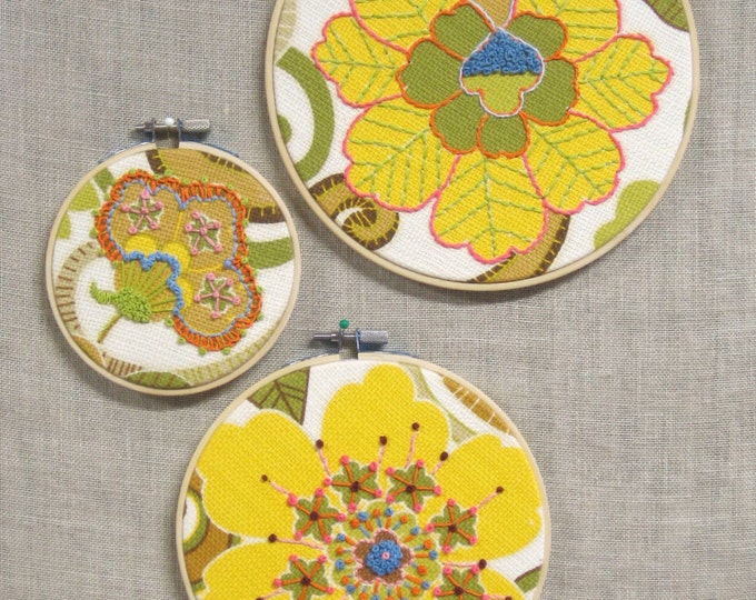 Hoop Art Embroidery Embroidery Art Wall Decor Mothers Etsy