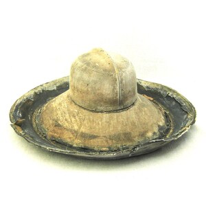 Vintage Millinery Hat Mold, Vulcanized Rubber Block Form, Antique Industrial Rustic Décor