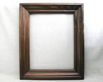 Large Vintage Picture Frame, Rustic Wide Profile Portrait Landscape Mirror 16 x 20 Image Size