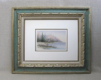 Vintage Arnold Alaniz Framed Landscape Lithograph, Signed, Appalachian Spring