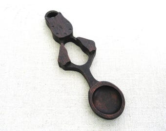 Welsh Loving Spoon, Hand Carved Marriage Gift, Vintage Folk Art Kitchen Home Décor Housewarming