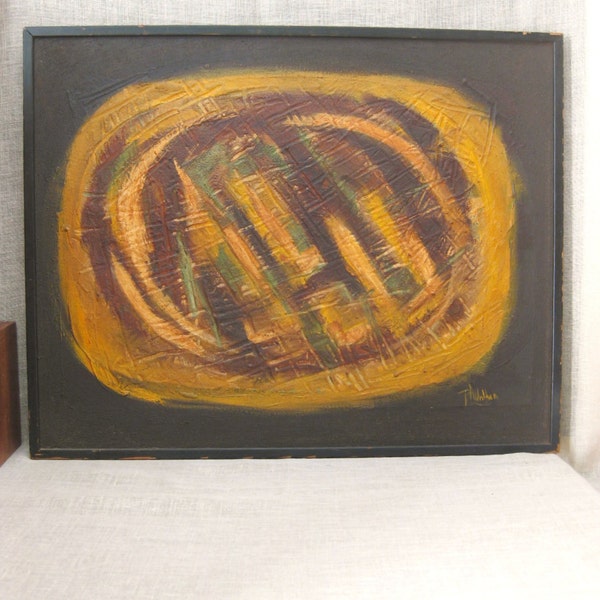 Abstract Painting , Mid-Century , Abstract , Painting , R L Walker Ohio , Mid - Century Art , Art , Fine Art , Original Art , Handmade