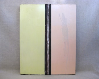 Vintage Abstract Painting, Original Contemporary Stripes, Modern Chicago Fine Art Housewarming Gift