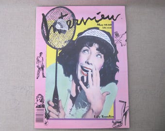 Vintage Interview Magazine, May 1988 Lily Tomlin, Art Entertainment Tabloid, Andy Warhol, Back Issues