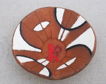Modern Mid-Century Pottery Bowl, Vintage Fine Art Ceramics