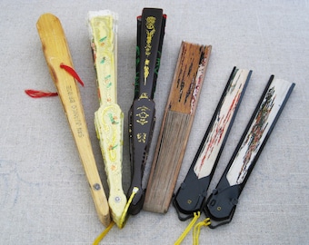 Asian Fan Collection, Ornate Hand Held Summer Accessories, Vintage Collectibles Gift for Her