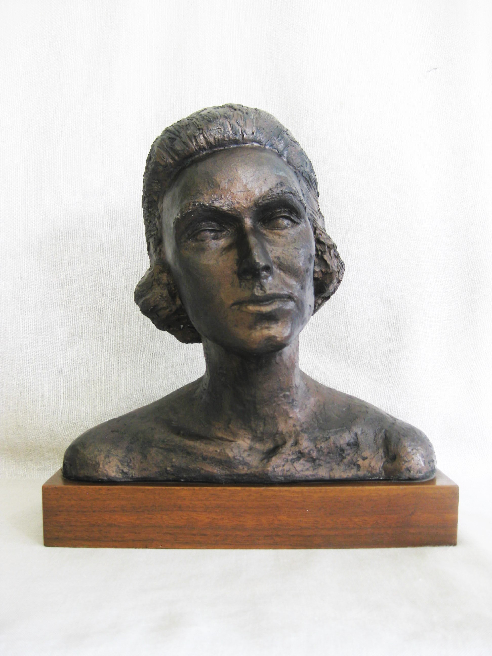 Vintage Female Bust, Life Size, Large, Sculpture Potraiture, Statue