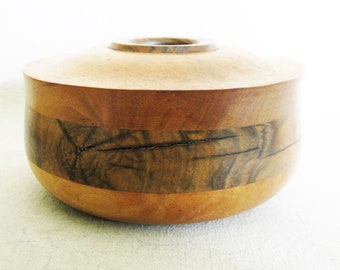 Turned Wood Vase Walnut Vessel, Fine Art Woodworking, Organic Rustic Vintage Décor Wedding Gift 5th Anniversary