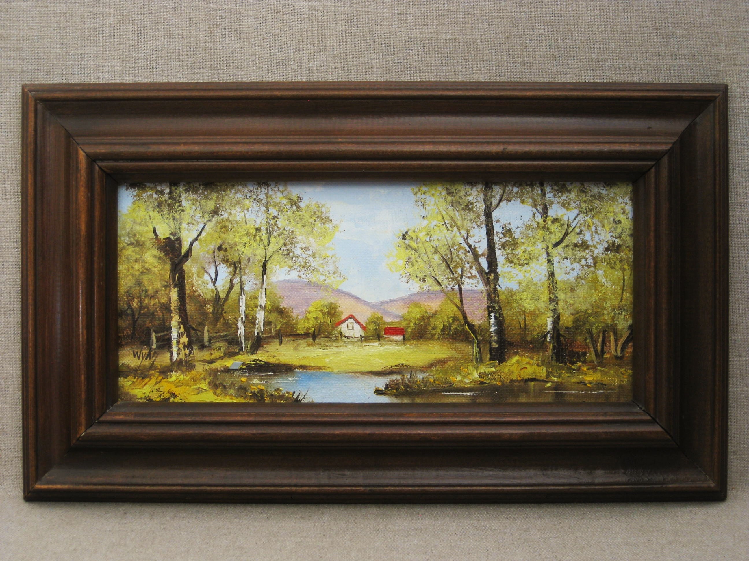 Vintage Landscape Painting Framed Original Fine Art Summer Four vintage-landscape-painting-framed-original-fine-art-summer-four