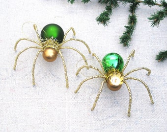 Swedish Spider Christmas Tree Ornament Beaded Insect Holiday Décor European Folk Lore