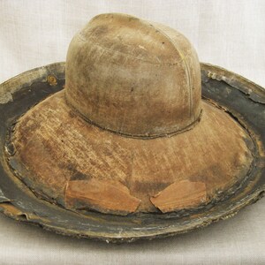 Vintage Millinery Hat Mold, Vulcanized Rubber Block Form, Antique Industrial Rustic Décor image 4