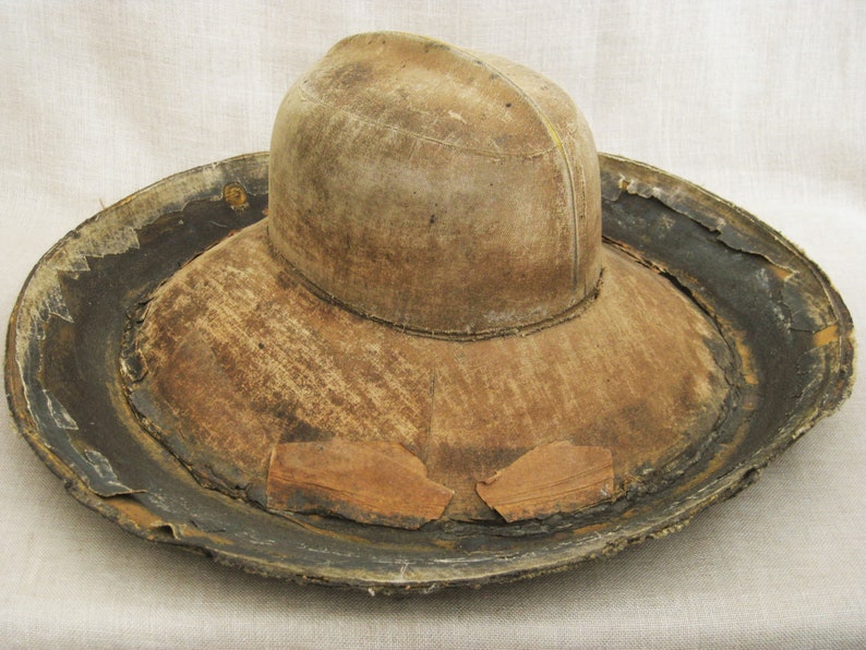 Vintage Millinery Hat Mold, Vulcanized Rubber Block Form, Antique Industrial Rustic Décor image 4