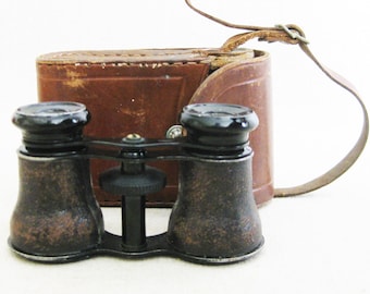 Vintage Binoculars, Opera Glass With Case Made in Japan