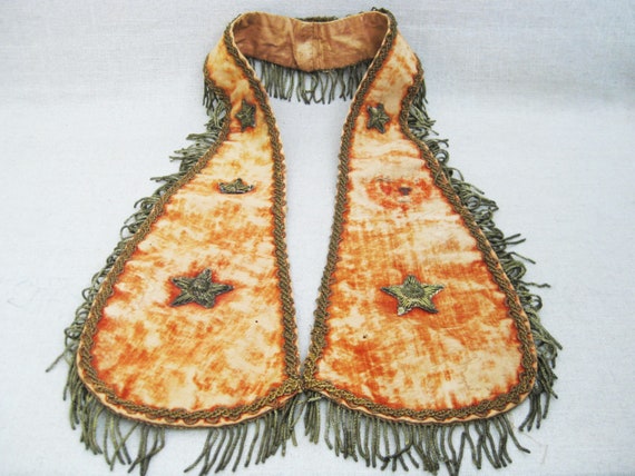 Vintage Odd Fellows Ceremonial Vest Antique Metal… - image 1