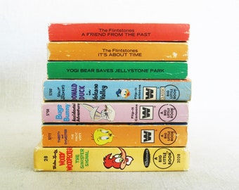 Vintage Miniature Flip Books, Cartoon Books, Mid-Century Kids Books