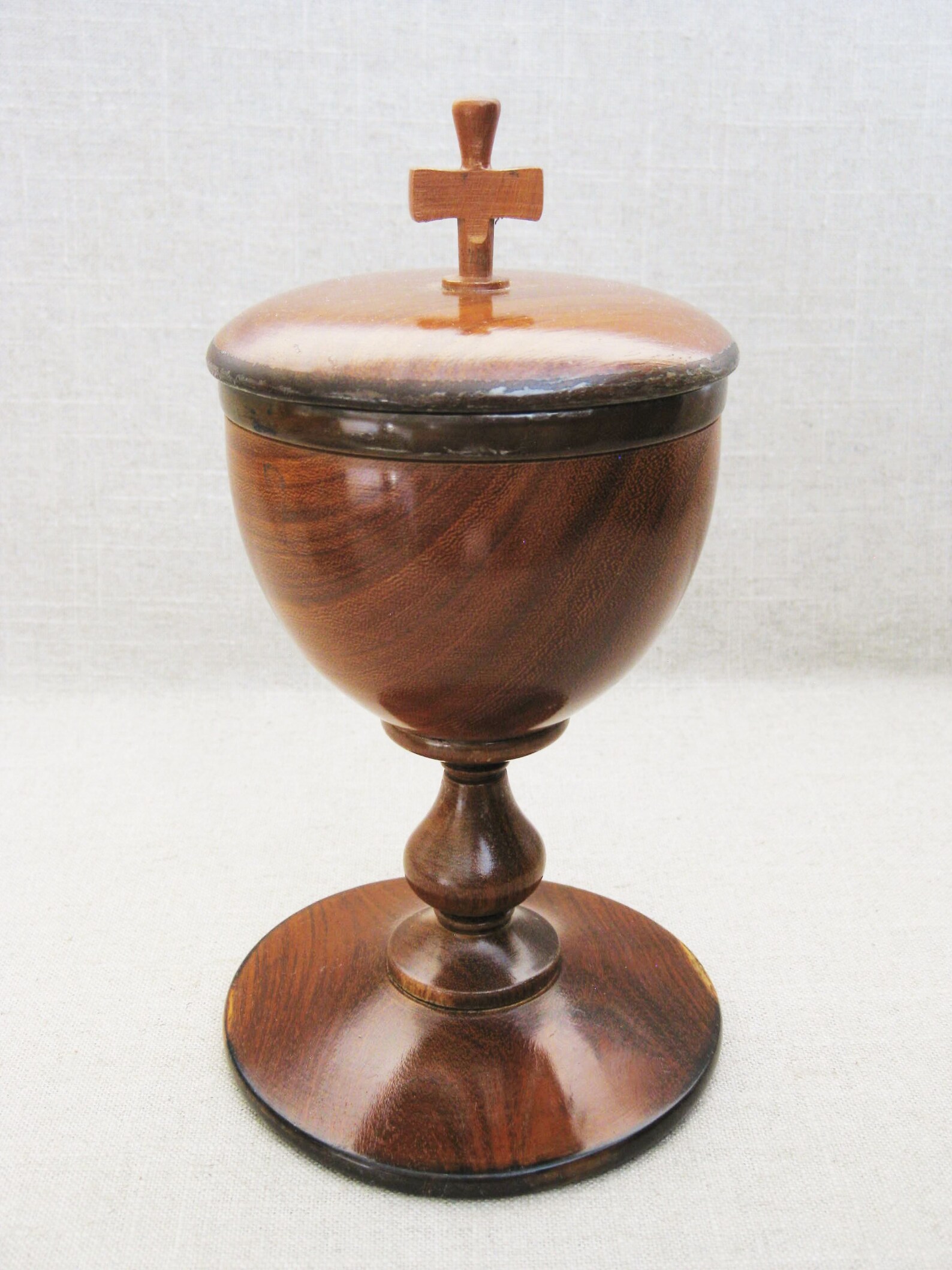 Vintage Wooden Box Lidded Religious Trinket Box Etsy UK