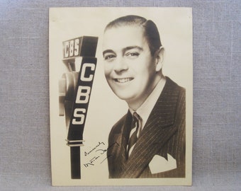 Vintage Signed Publicity Photo Morton Downey, Radio Entertainer, American Singer