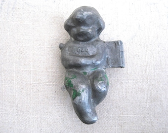 Vintage Pewter Ice Cream Mold, Valentines Cupid Male Figure