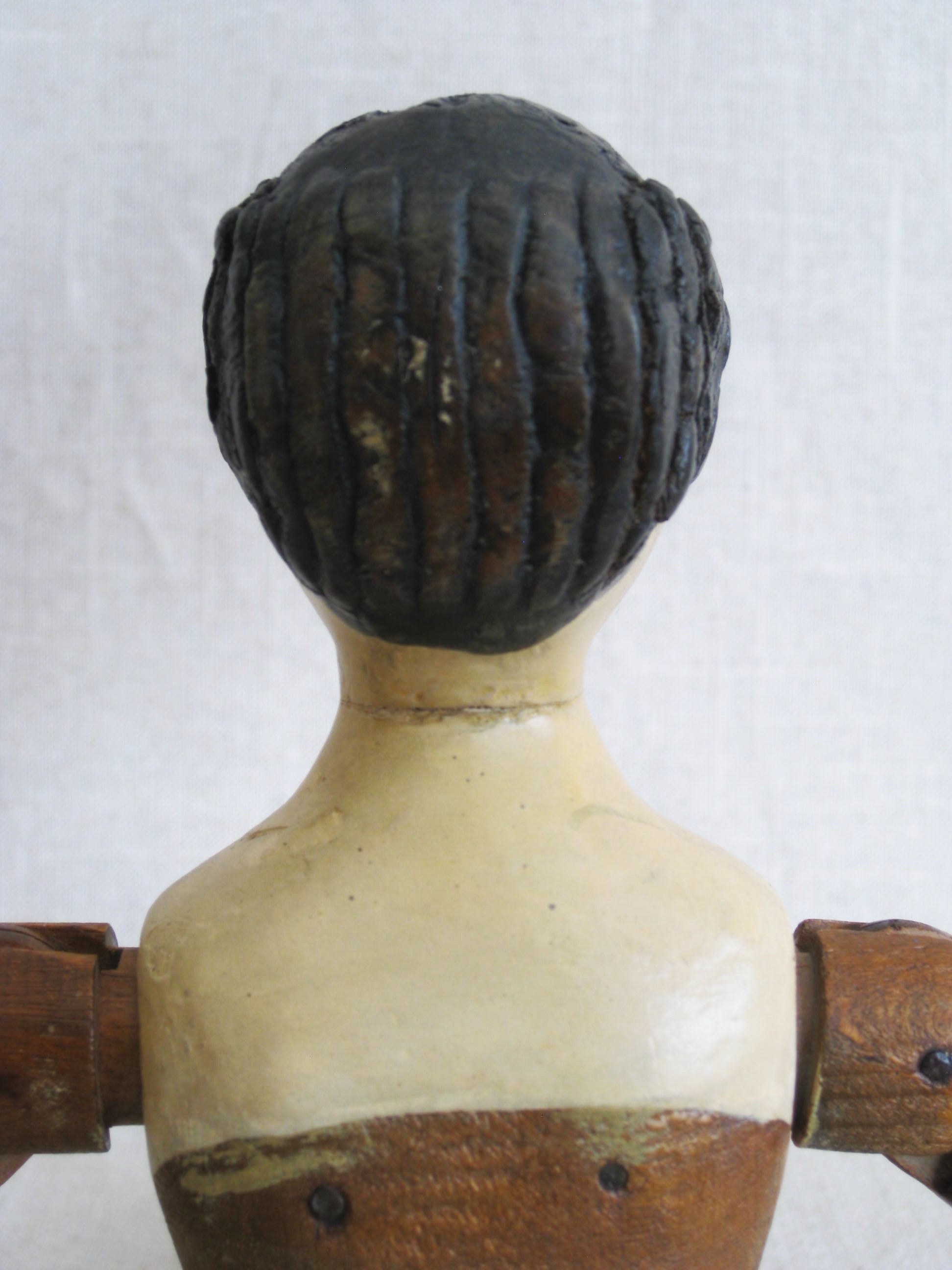 Vintage Wooden Jointed Doll, Antique Joel Ellis 19th Century Female Figure