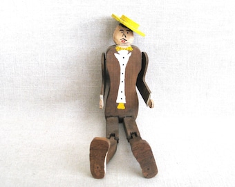 Folk Art Limberjack Jig Man Dancing Male Doll Figure