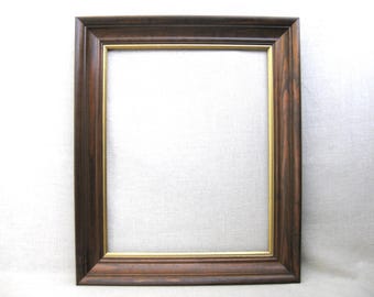 Large Vintage Picture Frame, Wide Profile Portrait Landscape Mirror 16 x 20 Image Size