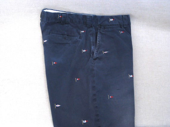 Vintage Embroidered Shark Motif Cotton Shorts Ral… - image 10