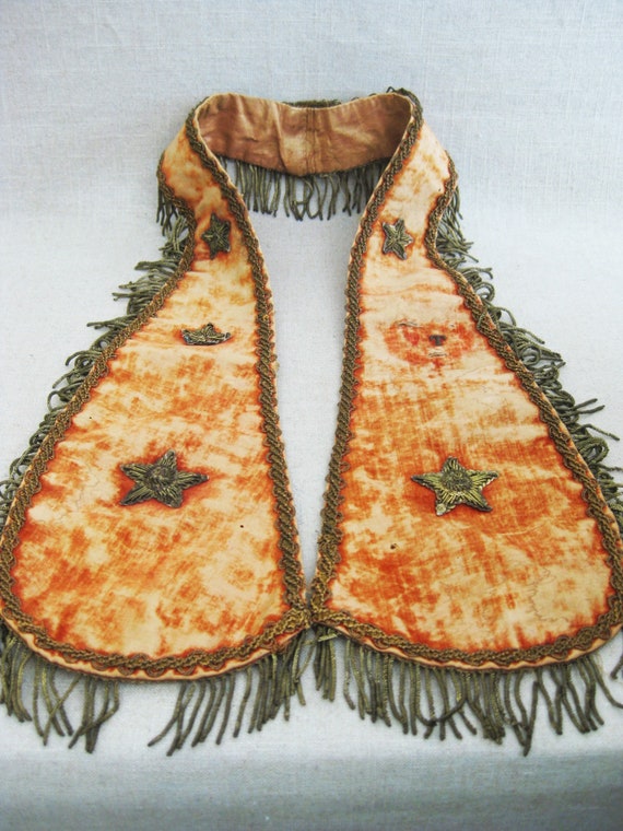 Vintage Odd Fellows Ceremonial Vest Antique Metal… - image 3