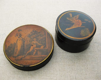 Vintage Lacquer Boxes Vanity Storage and Office Organization Japanese Trinket Boxes Hostess Gift