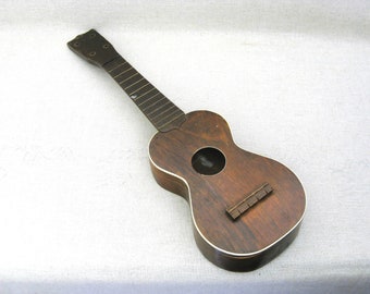 Vintage Ukulele Body, Wooden String Instruments Home Décor Wall Art, Repair and Assemblage Supplies