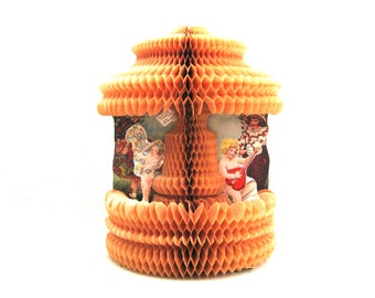 Vintage Beistle Valentines Day Card Honeycomb Accordion Style Holiday Decorations Gift of Love