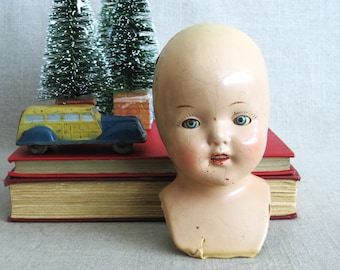 Female Composite Doll Head, Vintage Parts and Supplies Gift for Her