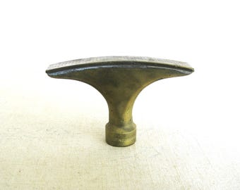 Mid-Century Garden Hose Fan Spray Nozzle, Atomic Age Modern Design, Brass Heavy Duty