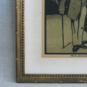 Vintage Male Portrait Fine Art Print, Antique 19th Century, William Nicholson, W.E. Gladstone, Framed image 6