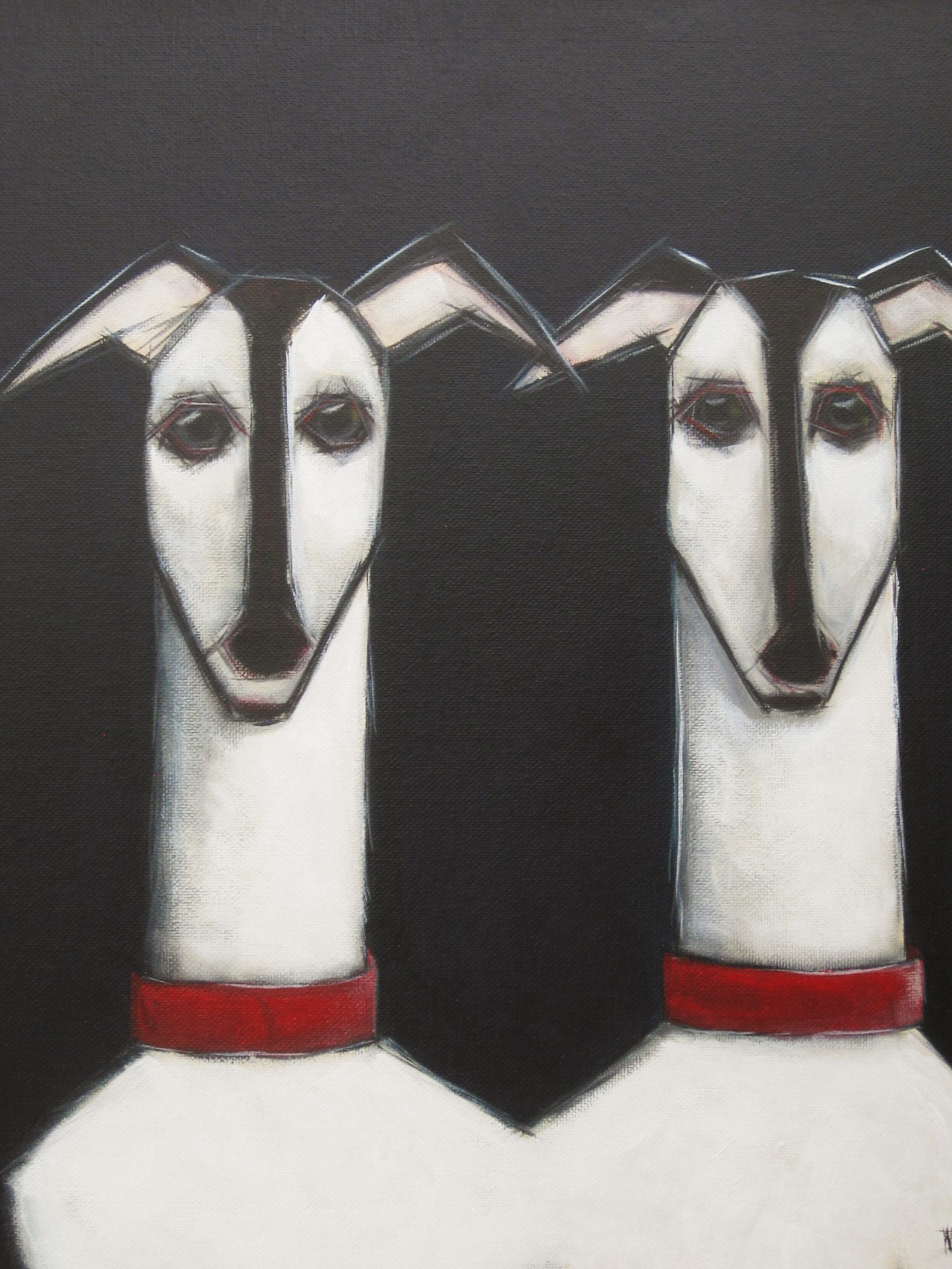 Dog Portrait, Framed Original Fine Art Painting, Animals