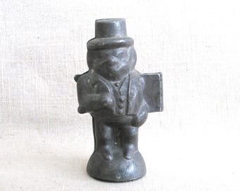 Vintage Pewter Ice Cream Mold 387, St. Patrick's Irish Male Figure Leprechaun Eppelsheimer