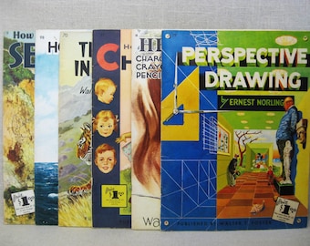 Vintage Art Instruction Books Walter Foster Collection Educational Learning